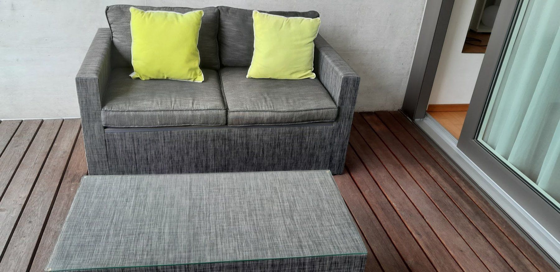 Divani: Balkon-Sitzgruppe mit Loungetisch – Usato da Rheinfelden venduto da globis67
