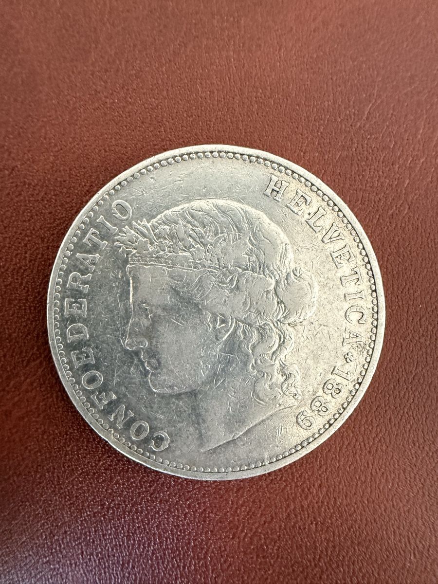 Tutti le monete: Pièce 5 Francs Suisse 1889 – Usato da Malters venduto da Niky.c