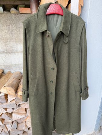 Warmer Wollmantel / Jägermantel – Gr. 50 – oliv...