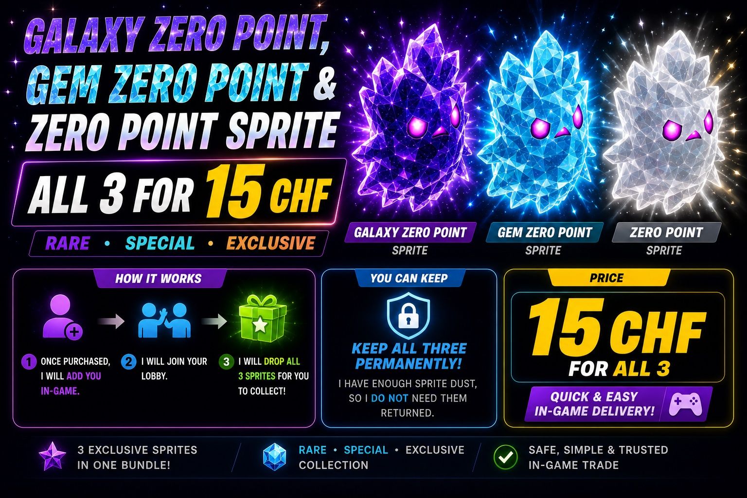 Sony Jeux: Fortnite Zero Point Bundle 3x 🌌 – Neuf (Voir description) à Lausanne par Zeustah