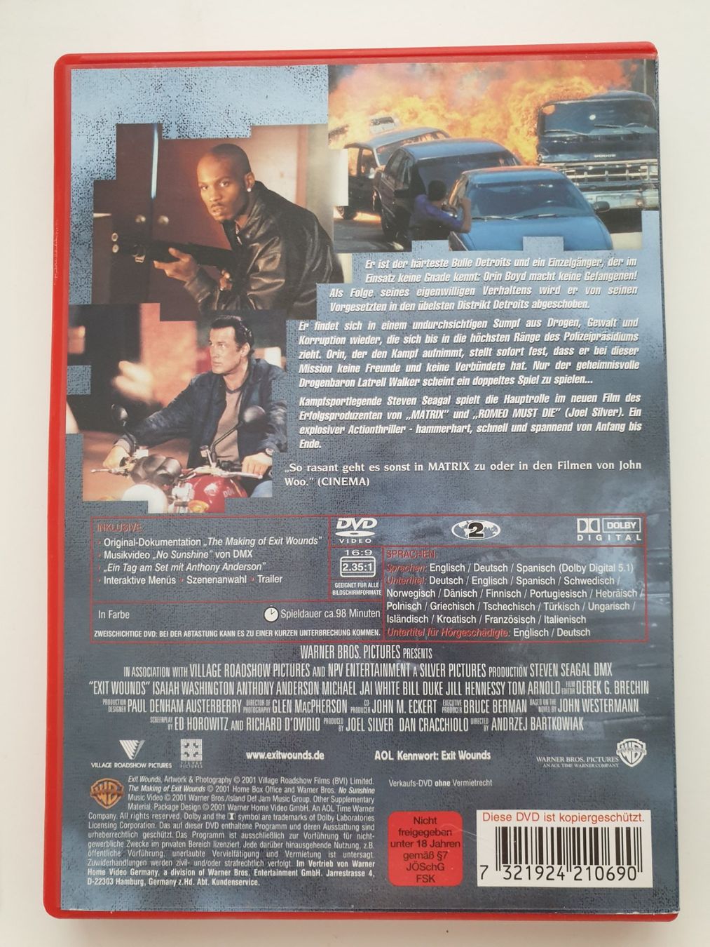Tutti i DVDs: Exit Wounds - Die Copjäger DVD – Usato da Zürich venduto da pau_y8mv 1