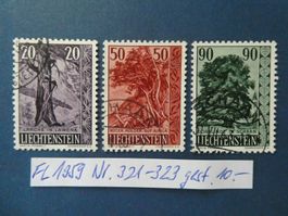 FL 1959 Nr. 321-323 gestempelt