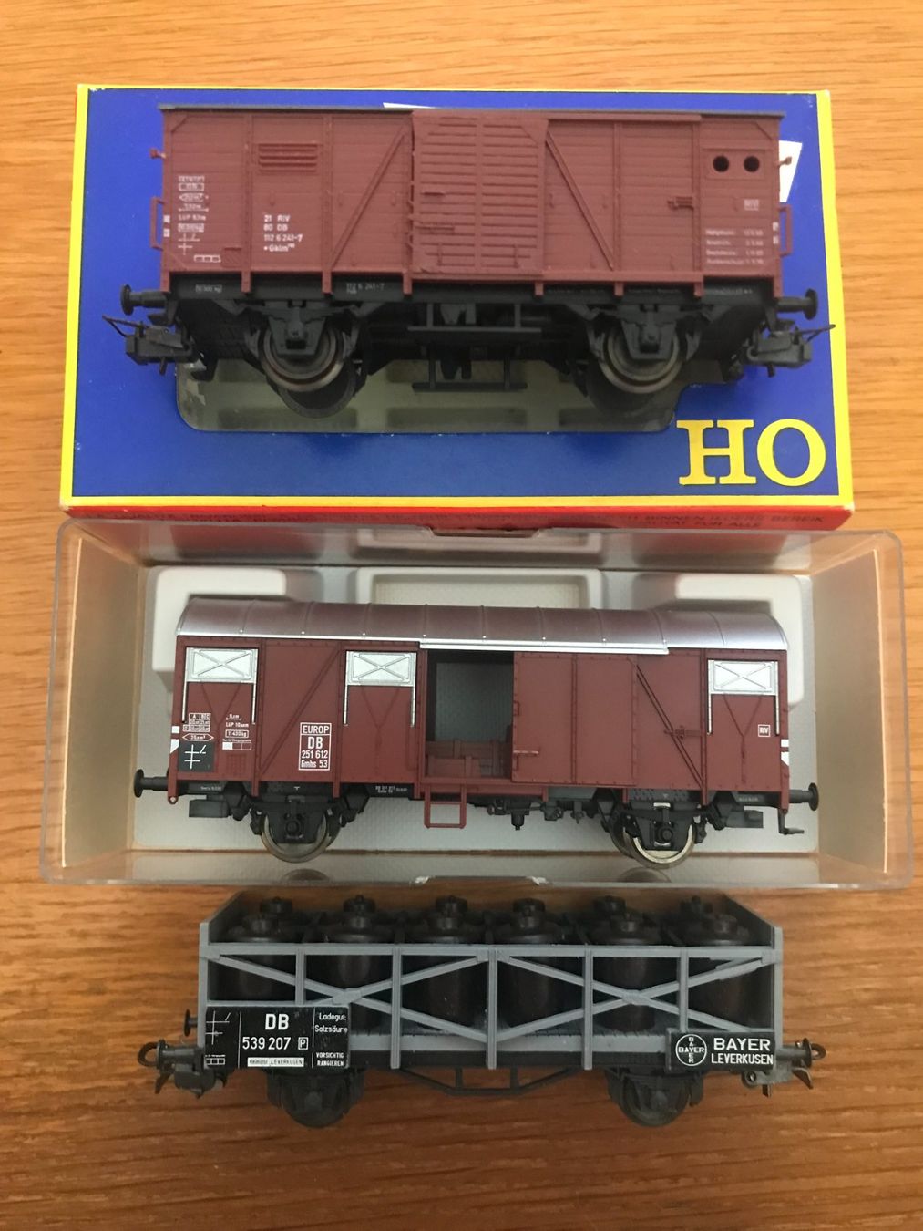 Liliput Modellini di ferrovie: 3x FLM/Liliput/Rivarossi DB Güterwagen – Usato da Luzern venduto da mey_s13
