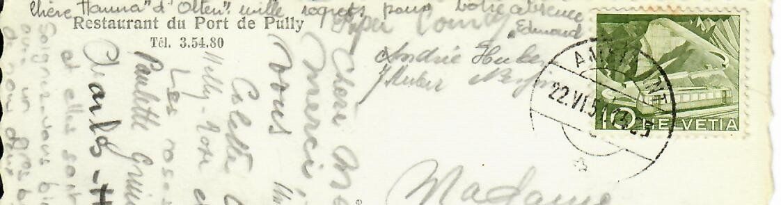 Cartoline postali: Restaurant du Port de Pully 1951 - Ambulant – Usato da Hochdorf venduto da Ziegel-16 1