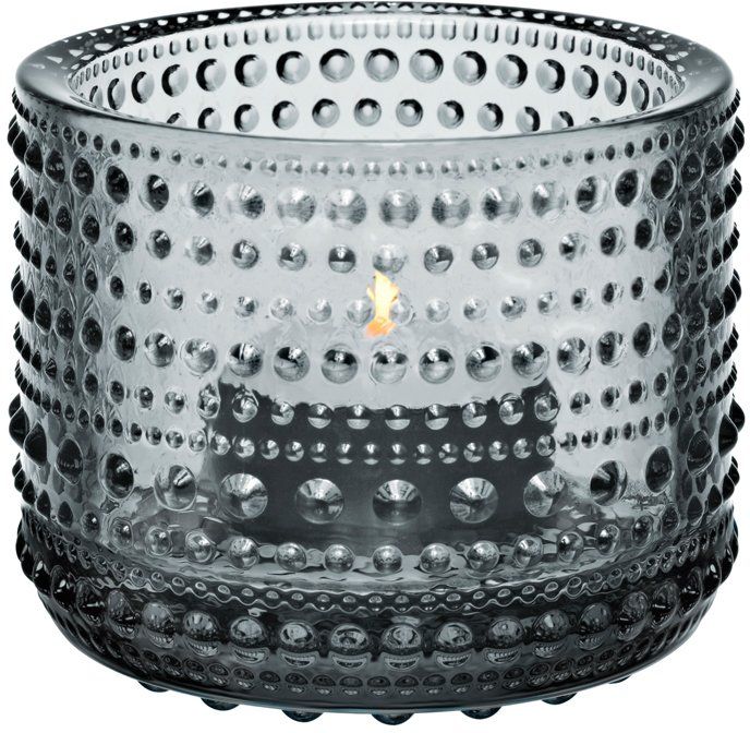 Kerzenständer: 6 x Iittala Kastehelmi Windlicht 64mm, grau – Neu und originalverpackt aus Mönchaltorf von godetra 1