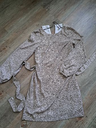 H&M Kleid mit Leoparden Muster, Gr. 34