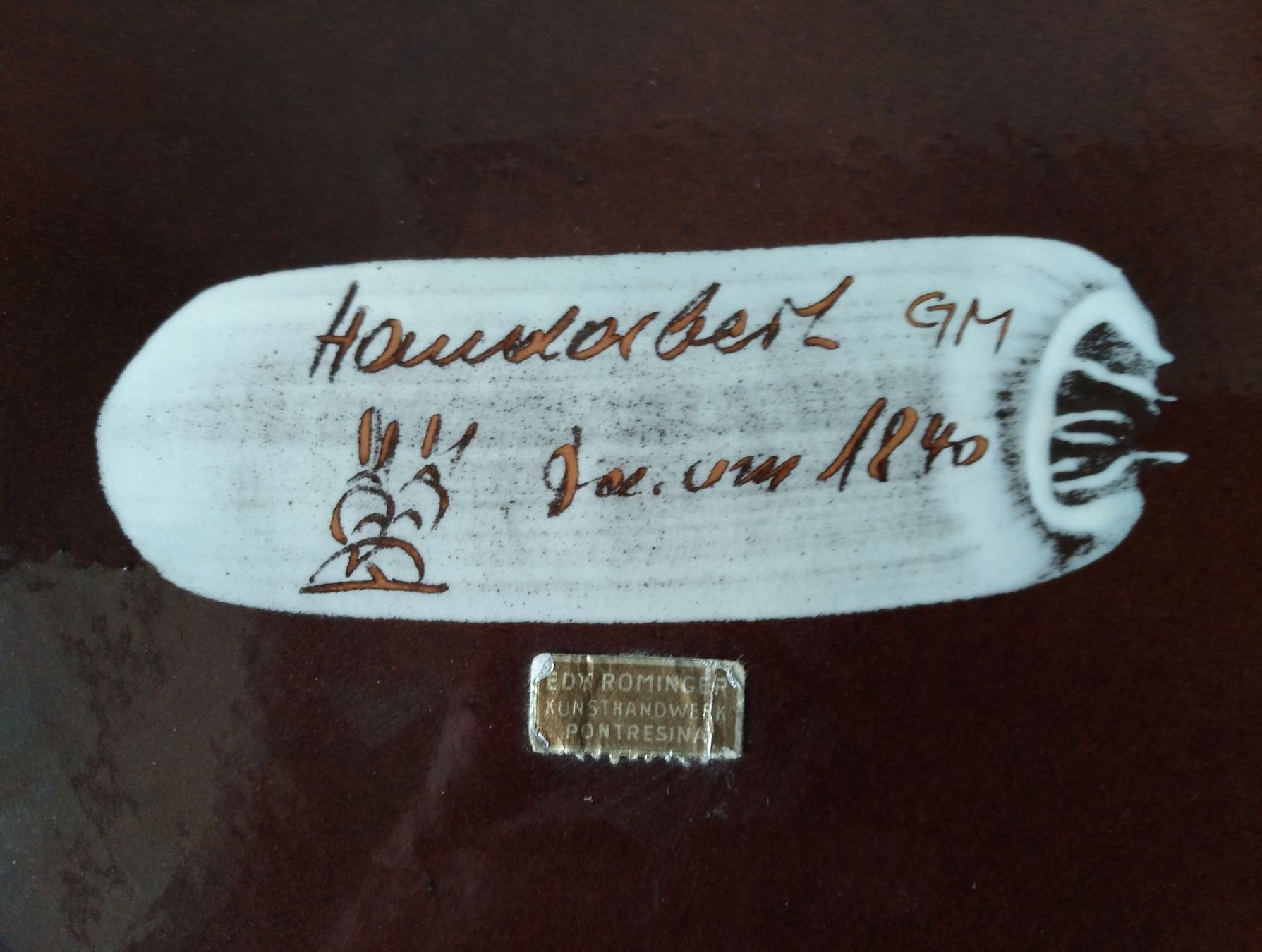 Teller: Keramik-Wandteller, Rominger Pontresina – Gebraucht aus Chur von rh86424 3