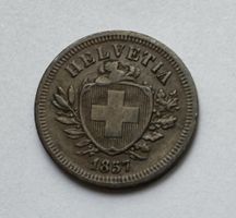1857 1 Rappen -unz
