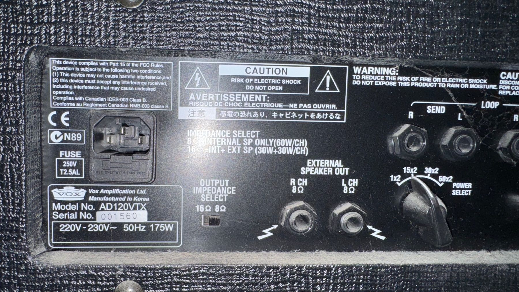 Vox Amplificatori: Vox AD120VTX combo amp – Usato da Oltingen venduto da loraan 6