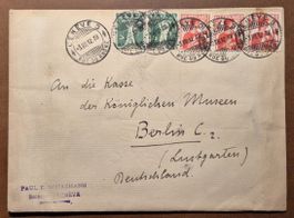 ÜBrief von Genf nach Berlin, 3. VII. 1912, Mehrfachfrankatur