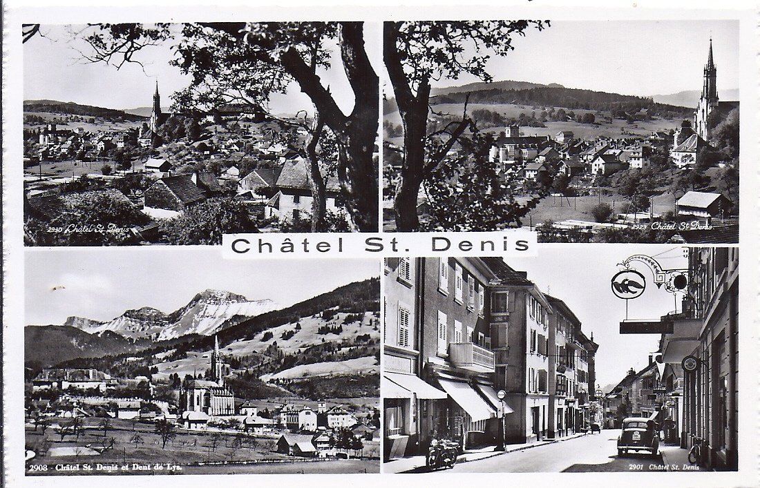 Cartoline postali: CHÂTEL St. DENIS, en 4 vues – Nuovo (secondo la descrizione) da Les Verrières venduto da Scampi0