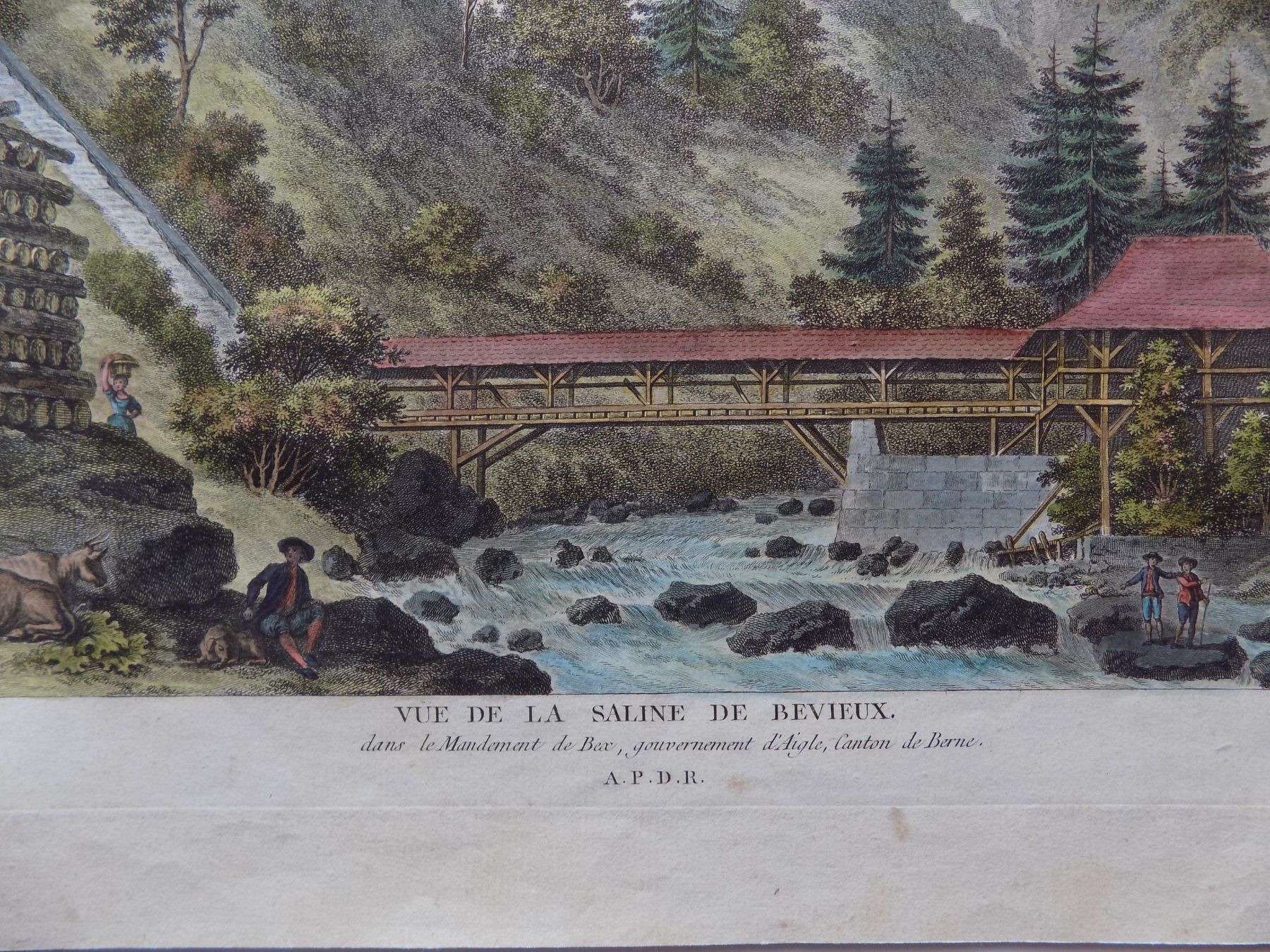Gravures: Bevieux la Saline – D'occasion à Risch par Antikfee 1