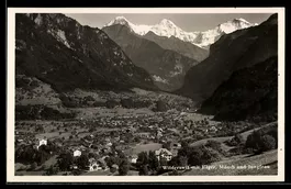 AK Wilderswil, Mit Eiger, Mönch und Jungfrau