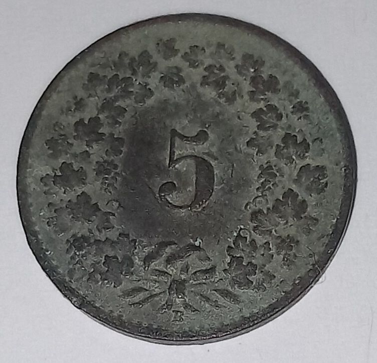 Tutti le monete: 5 Rappen 1944  – Usato da Balsthal venduto da Marica75