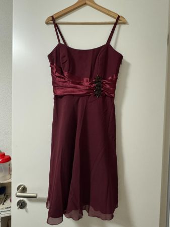 Elegantes Abendkleid, Gr. 40, weinrot, Festkleid, Hochzeit