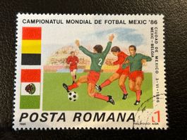 Sondermarke zur Fussball WM 1986 in Mexiko/ Belgien :Mexiko