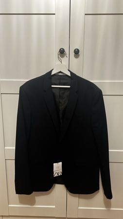 Zara Men's Black Blazer - Size 54 - Perfect for Autumn 🍂
