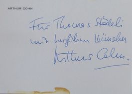 Arthur Cohn (1927-2025) Produzent - Autogramm