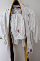 Karateoutfit, Anzug, Handschuhe und Schoner XXS für Kinder