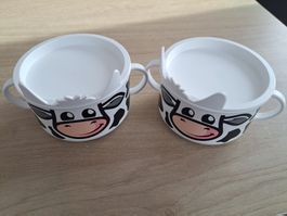 Lot de 2 bols en plastique biodégradable