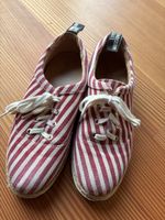 Love Moschino Canvas Sneaker, rot/weiss gestreift, Gr. 40