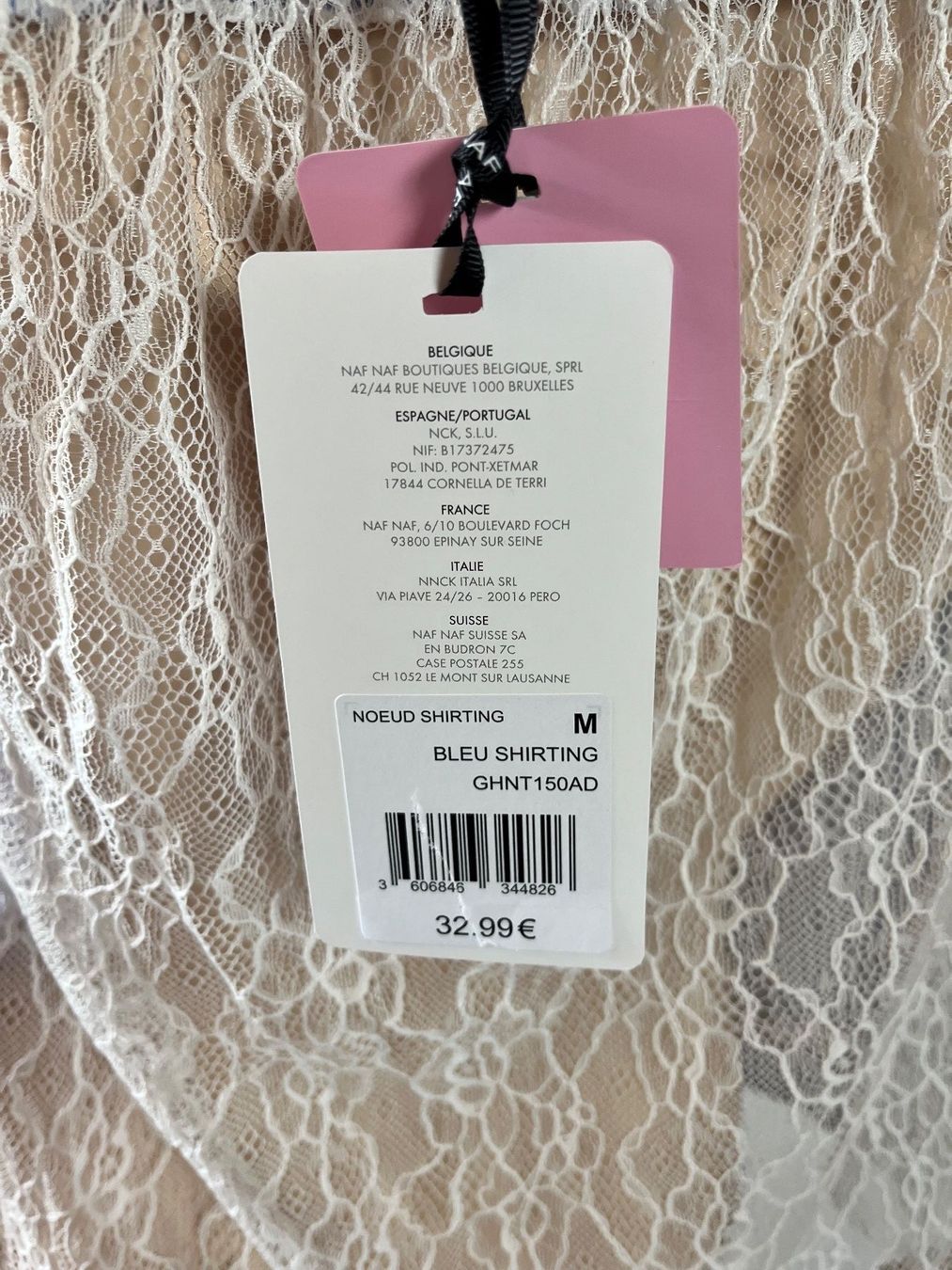 Nafnaf Camicette: Bluse der Marke NAF NAF, Grösse M, Farbe Blau/Weiss – Nuovo e nell'imballaggio originale da Rudolfstetten venduto da gst_g7xl 4