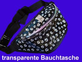 Livacasa Bauchtasche transparent schwarz