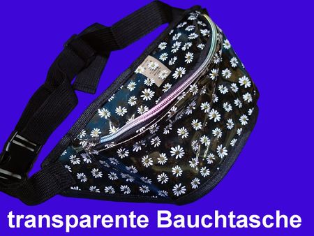 Livacasa Bauchtasche transparent schwarz