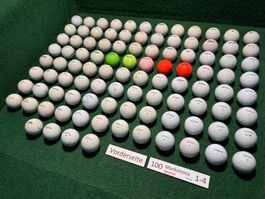 100 gebrauchte Golfbälle Markenmix „Spezial“ (Set 016)
