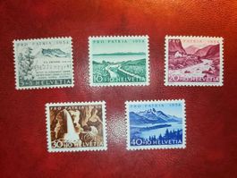 CH Pro Patria B66, B67, B68, B69 und B70 postfrisch