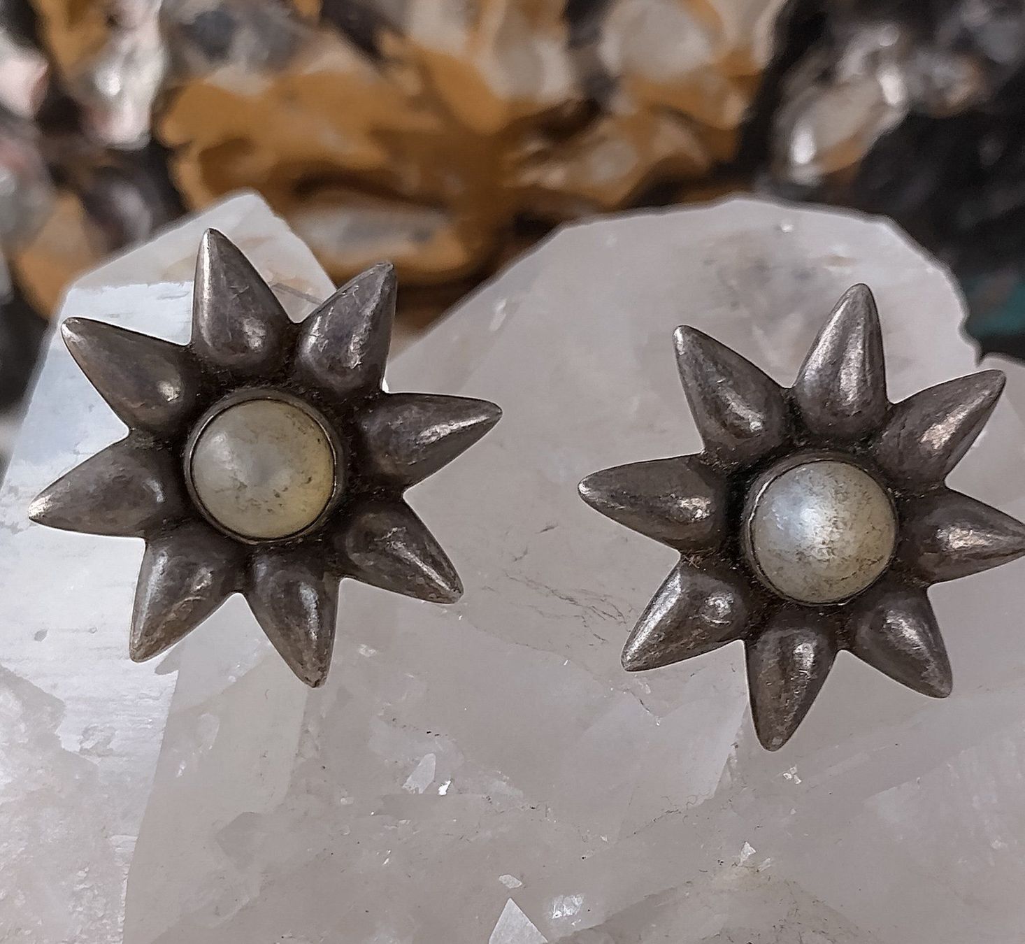 Ohrringe & -stecker: STERN - BLUME OHRRINGE IN 925 SILBER – Gebraucht aus Romanshorn von Glitzer-Paradies 2