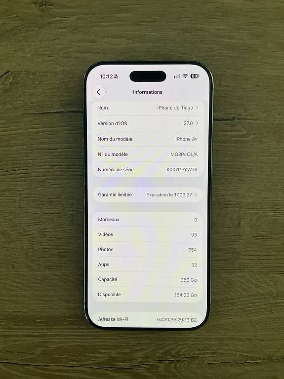Apple Portables: iPhone Air 256gb Blanc – Neuf (Voir description) à Muraz (Collombey) par Tiagoveiga20 3