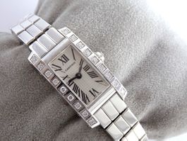 CARTIER TANK AMERICAINE 18K & DIAMANTEN 2544 LUXUS DAMENUHR