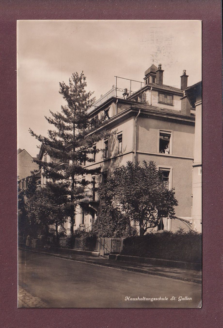 Cartoline postali: ST. GALLEN - Haushaltungsschule - 1926 – Usato da Pully venduto da nicecards