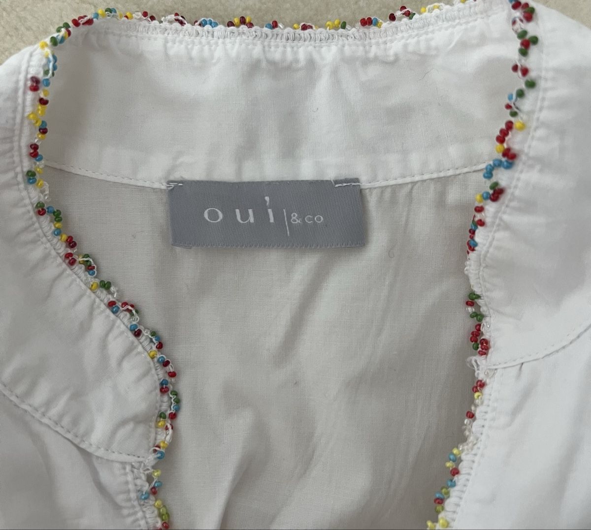 Camicette: Bluse oui & co weiss Grösse 44 mit Biesen  – Usato da Uster venduto da Family_Boutique 2