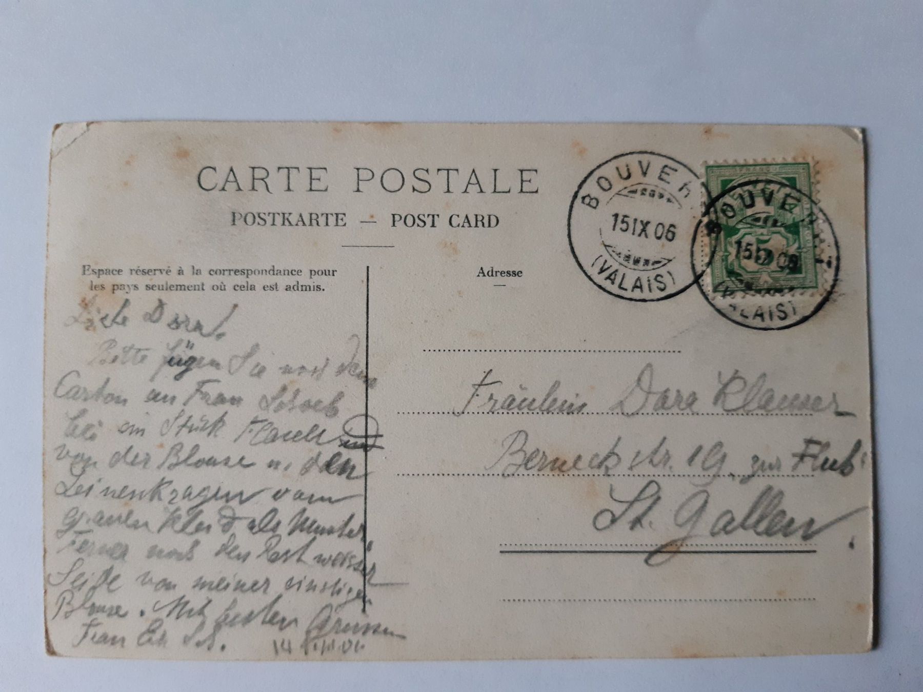 Cartoline postali: Alte Ansichtskarte St-Gingolph, Genfersee, um 1906! – Usato da Wattwil venduto da yburgler 1