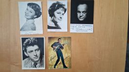 Original Autogramme auf Vintage Karten (5 St.)