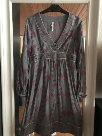 Robe tunique soyeuse PEPE JEANS, taille 38, gris rose