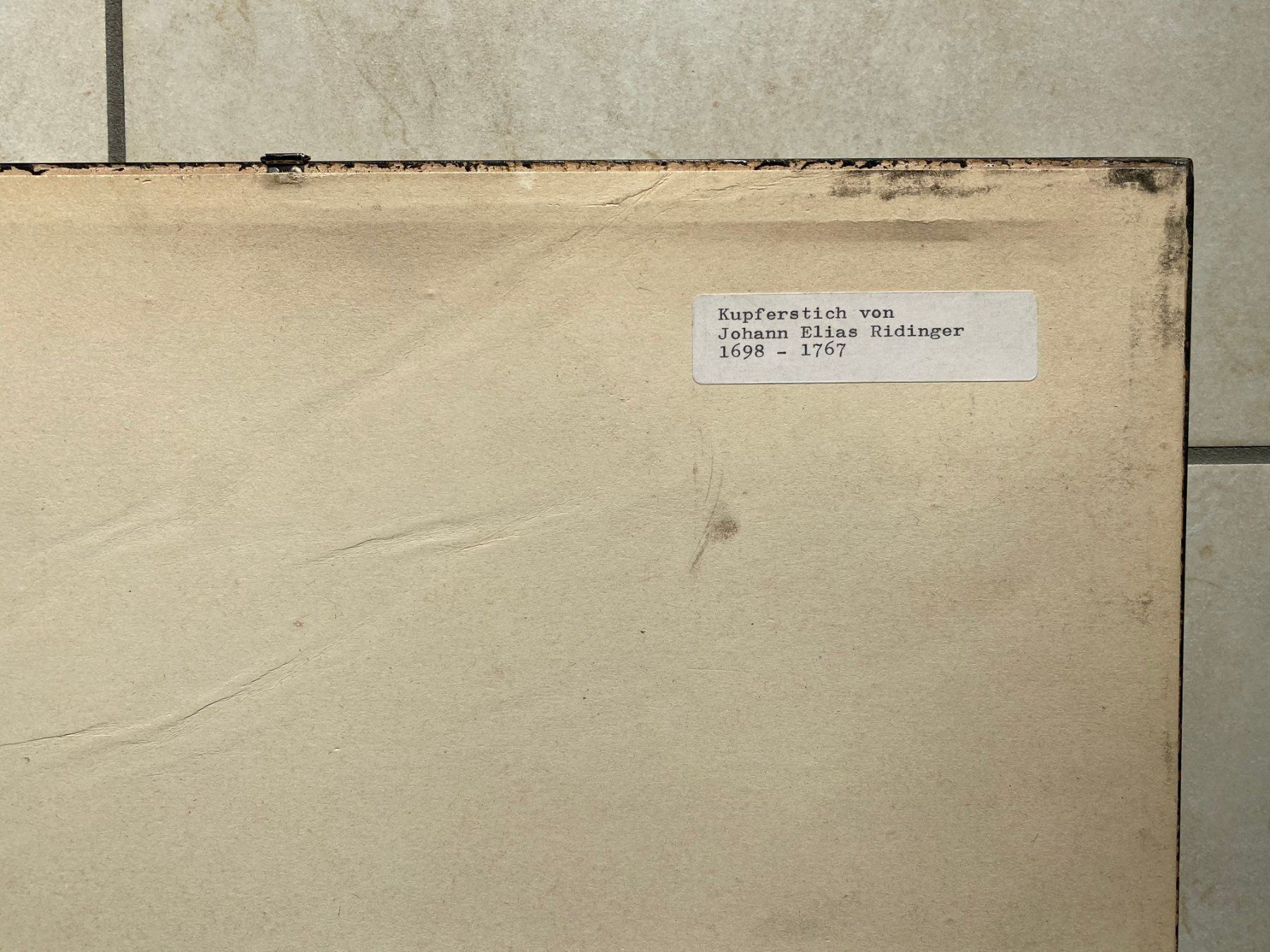 Stiche: Kupferstich Johannes Ridinger original – Gebraucht aus Vaduz von Unikate-Markt 3