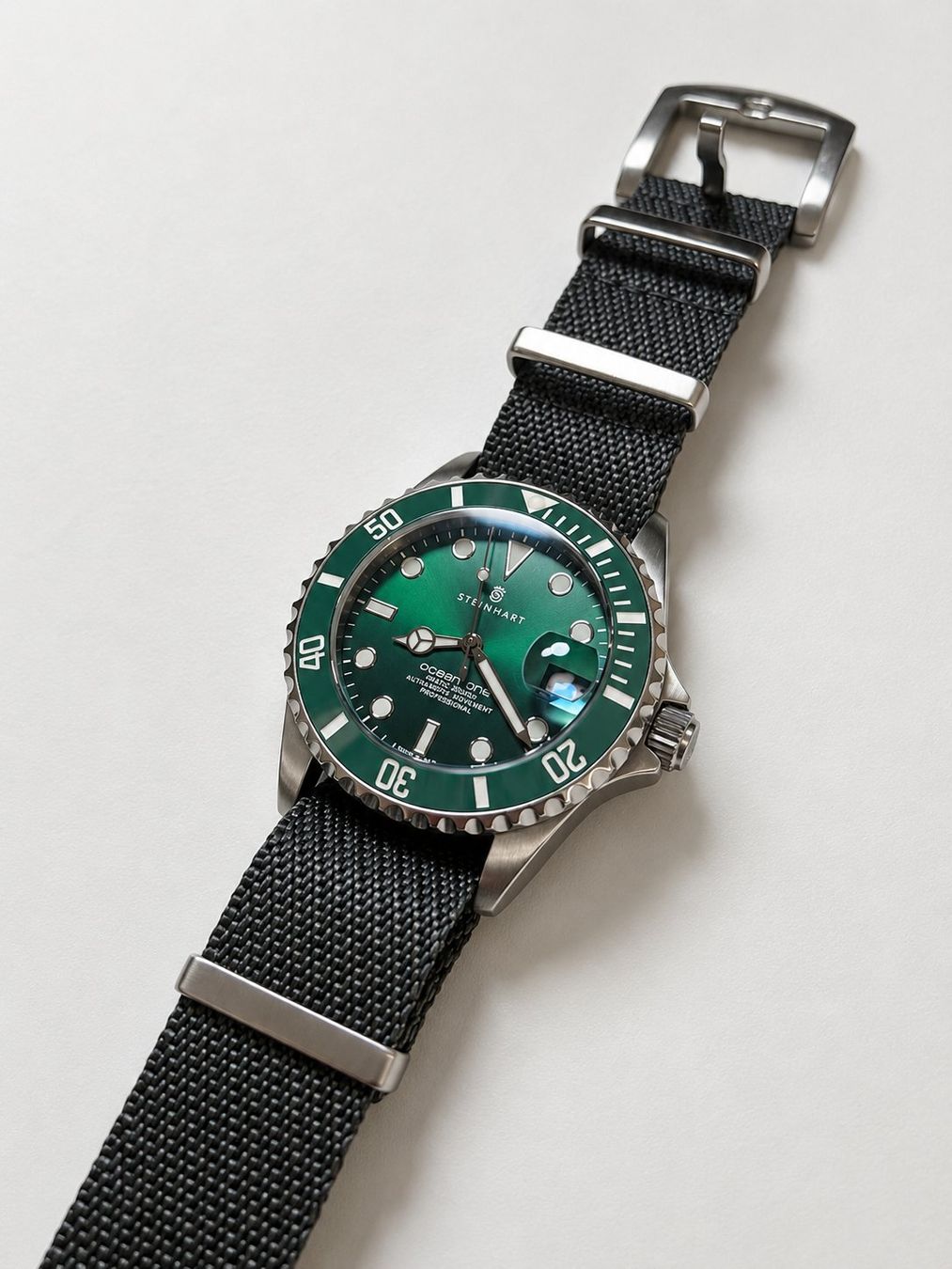 Steinhart Orologi: Steinhart Ocean One Double-Green Ceramic Premium 39mm – Usato da Frauenfeld venduto da wiseoldman 2