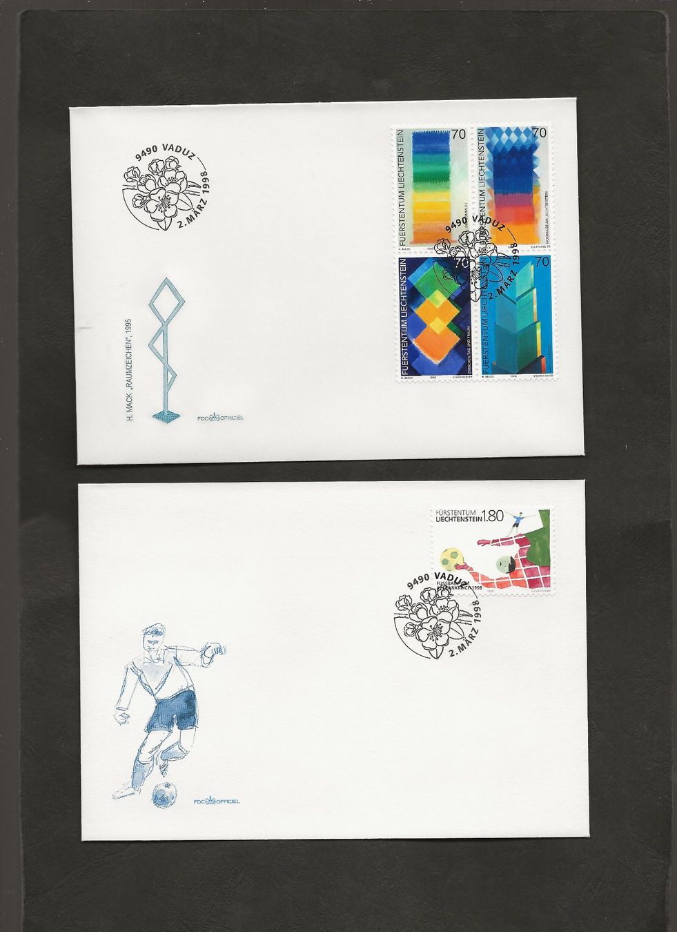Tutti i francobolli: 14 FDC Liechtenstein 1996 bis 2001 – Usato da Au ZH venduto da xelagreb01 5