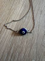Echtsilber Sterlingsilber Armband blaues Auge