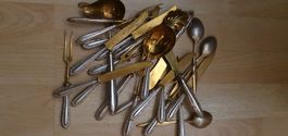 Antique utensils marked 800