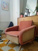 Fauteuil en Velours Côtelé