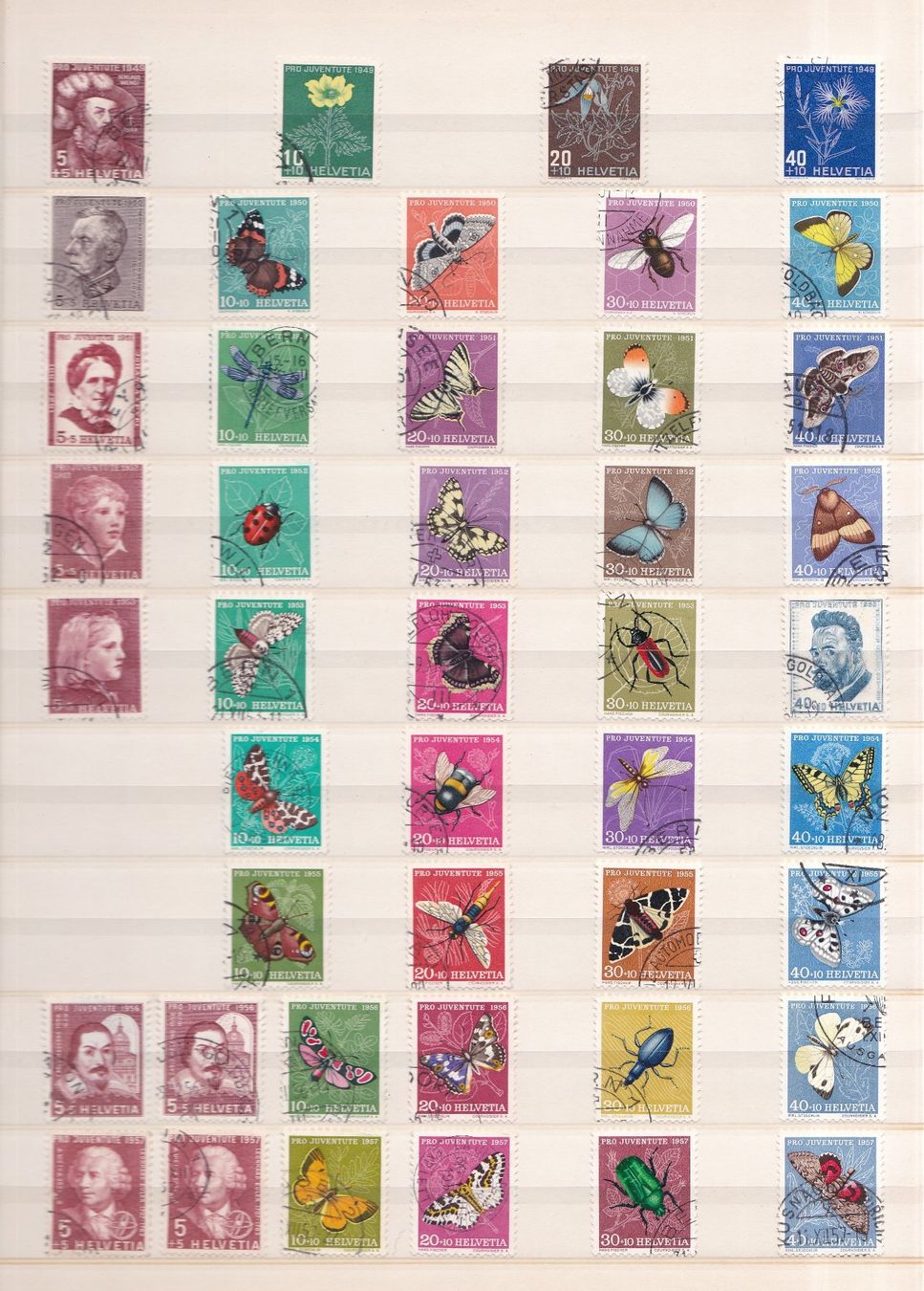 Tutti i francobolli: Pro Juventute Briefmarken-Seiten ab 1918 – Usato da Münchwilen AG venduto da Nesar 4
