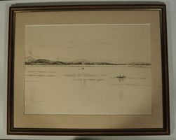 M. Walter Ansicht von Tonon Kreidezeichnung