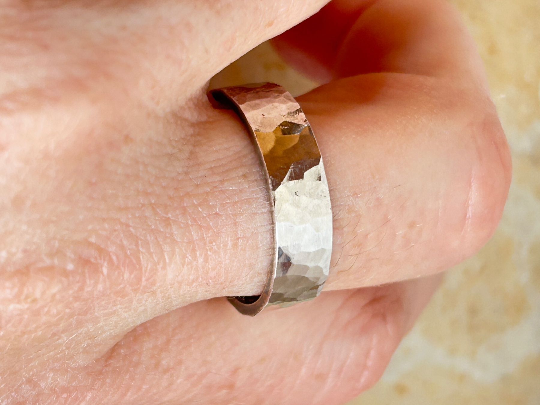 Anelli: Gehämmerter Silber Ring (61) – Usato da Basel venduto da bellespirit 1