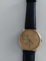 Herrenuhr Watch ETA Swiss Quartz mit 1 gr. Gold