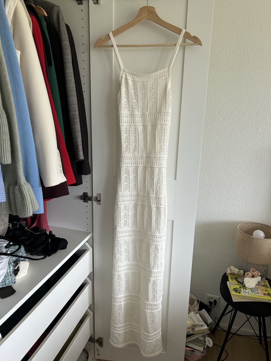 Bershka Kleider: Weisses Crochet Maxikleid – Neu (gemäss Beschreibung) aus Zürich von emi_5nw2 1
