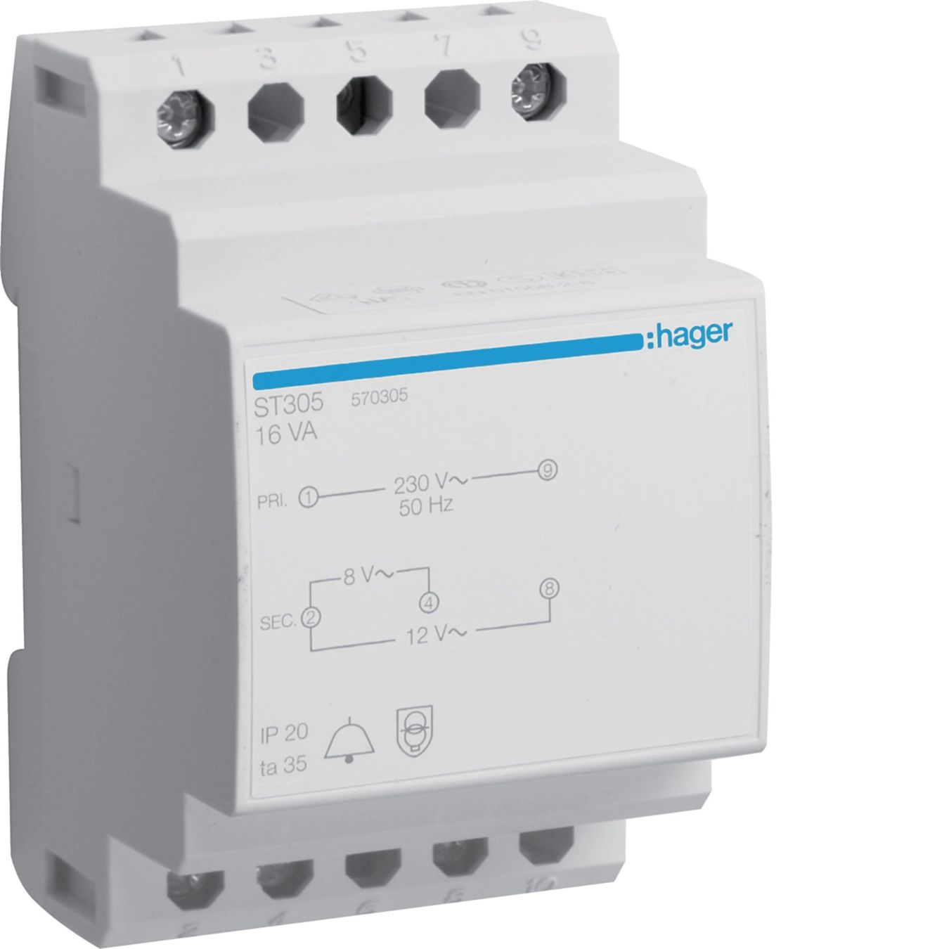 Hager Elektronikbauteile: Hager ST305 Klingeltravo – Gebraucht aus Root von HeidyShop